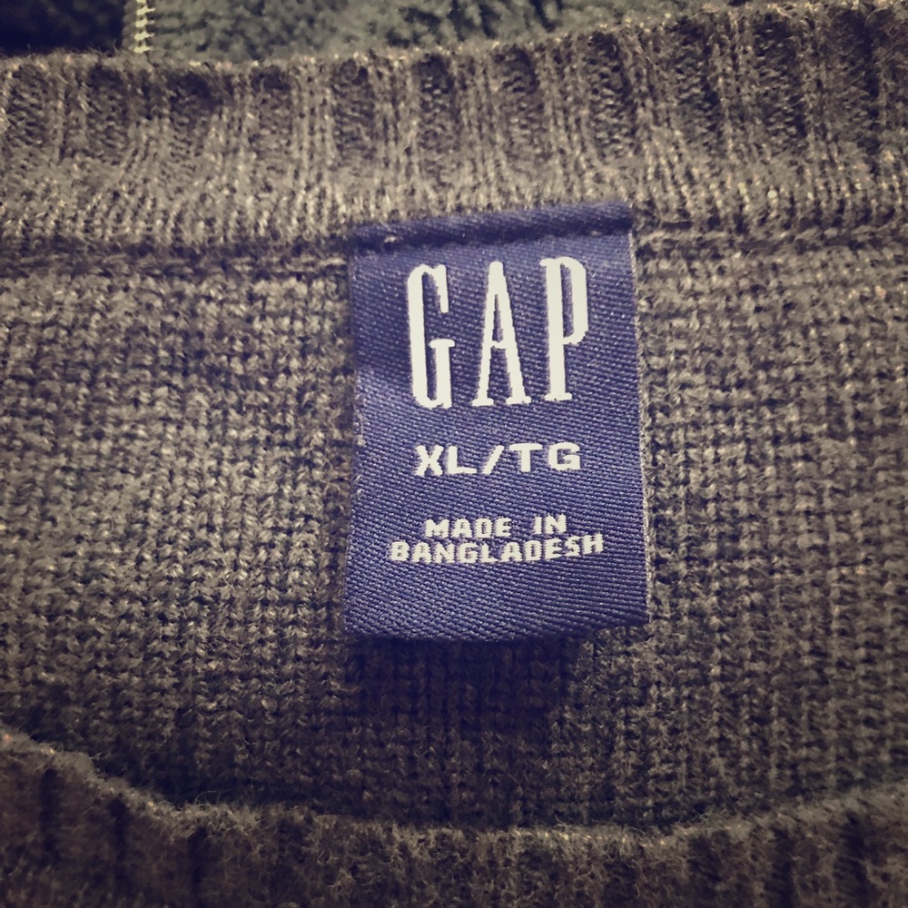 Sweater Men’s XL Grey Gap Cotton Knit